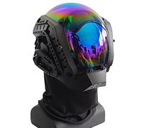 KYEDAY Masque Punk pour Homme - Équipement mécanique de Science-Fiction - pour Cosplay, Halloween, fête, Festival de Musique - Bleu