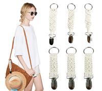 KyeeaDIY 6pcs Clip de Support de Chapeau pour Sac à Main Pinces Chapeau Sac à Dos Elastic Caps Clips de Chapeau Travel Hat Clips Rose Pince Cardigan Pince Chandail