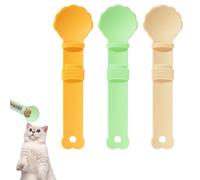 KyeeaDIY Lot de 3 cuillères d'alimentation pour chat - Cuillère heureuse pour chat - Cuillère à presser - Distributeur de friandises pour chat et nourriture humide (3 pièces)
