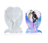 KyeeaDIY Moules en silicone en résine époxy - Cadre photo en résine - Personnalisable - Cadre photo en forme de cœur - Pour décoration et cadeaux souvenirs