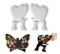 KyeeaDIY Support de Livre, Support de Livre pour la Lecture Moule en Silicone Resine Support Livre Ouvert de Cuisine Papillon Moule pour les Recettes Livres de texte Tablette Livres de Musique