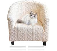 KYEQATY Chaise de Club Housse de Chaise de Baril Stretch Stretch holboubouette Jacquard couvercles de Chaise de canapé avec des Bandes Couvre-canapé Unique Amovible pour Le canapé-Protecteur