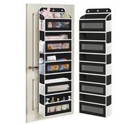 KYEVIS Organisateur de porte à 5 étagères, avec 10 poches en maille, rangement de porte arrière, idéal pour les nouveaux-nés, les crèches et les essentiels du bébé (noir)