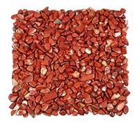 KYEYGWO 460 Gram, Chakra Petits Graviers Perles pour Aquarium Vase Jardin Décoration Bricolage Fabrication de Bijoux, Irrégulières Pierres Perles en Vrac Pierres Guérison, Jaspe Rouge