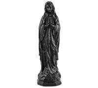 KYEYGWO Obsidian Cristal Vierge Marie Statue, Catholique Religieuse Mère de Dieu Marie Sculpture en Pierre pour la Maison Decor, Sainte Madone Figure pour Prayerful Inspiration et la Collecte