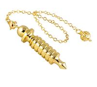 KYEYGWO Pendule Divinatoire en Laiton, Cône Hélicoïdal Radiant Mystique Utilisé Pour la Méditation, Dorée