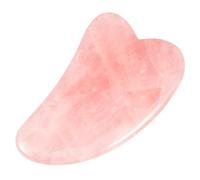 KYEYGWO Pierres Naturelles Quartz Rose Gua Sha Massage Outils en Forme Cœur Traitement Reiki Pierres Massage Cristal Anti-vieillissement Femmes