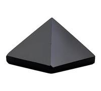 KYEYGWO Pyramide de cristal Reiki Orgonite, pierre naturelle énergétique Figures Fengshui pour la méditation spirituelle et décoration d'intérieur, Agate noire