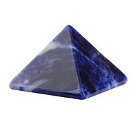 KYEYGWO Pyramide de cristal Reiki Orgonite, pierre naturelle énergétique Figures Fengshui pour la méditation spirituelle et décoration d'intérieur, Sodalite