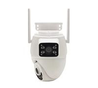 KYF Caméra extérieure Wi-Fi PT rotative, double capteur 2 × 3MP, carte SD 16 Go incluse