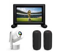 KYF Kit Cinéma Portable, Écran Gonflable 100", Vidéoprojecteur Android 13 Full HD, 2 Enceintes Bluetooth 120W, Utilisation Intérieure et Extérieure