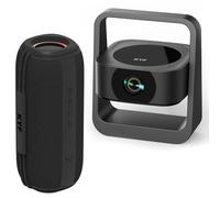 KYF Kit Cinéma - Vidéoprojecteur Android 13 HD LCD avec Wi-FI 6 Bluetooth 5.1 HDMI + Enceinte Bluetooth 60W Étanche RVB