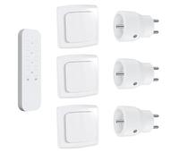 KYF Kit de 3 Prises Télécommandées 2300W, 3 Interrupteurs Sans Fil, Portée 40m, Télécommande 3 Canaux, Usage Intérieur