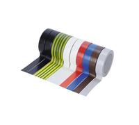KYF Lot de 10 rouleaux de 10 M de ruban adhésif isolants électrique PVC Multicolore, Réparation de câbles électriques, Très flexible avec une forte adhérence