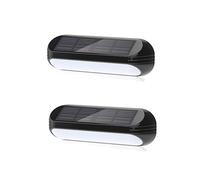 KYF - (Lot de 2 Applique Solaire Murale LED Blanc Chaud ou Multi-Couleur 3000K