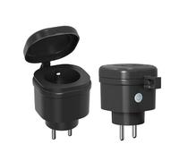 KYF Lot de 2 Prises Connectées Extérieure WiFi, IP44, 3680W/16A, Compatible Smart Life/Tuya, Suivi de Consommation