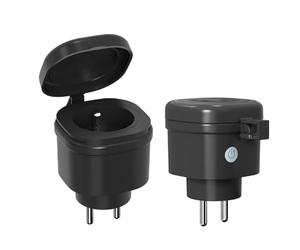 KYF Lot de 2 Prises Connectées Extérieure WiFi, IP44, 3680W/16A, Compatible Smart Life/Tuya, Suivi de Consommation