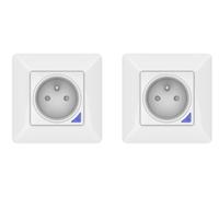 KYF Lot de 2 Prises intérieures encastrées 3000W connectées Wifi + Suivi de consommation + Compatible assistants vocaux