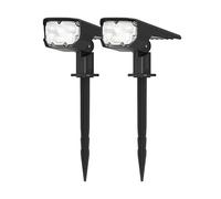 KYF - Lot de 2 Projecteur Solaire Extérieur Haute luminosité Mural et sur Piquet Blanc 6000K autonomie jusqu'à 10h de marque