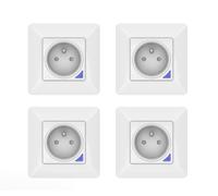 KYF Lot de 4 Prises Connectées WiFi Encastrables, 3000W, Suivi de Consommation, Compatible Smart Life/Tuya/Amazon Alexa & Google Home., Type E