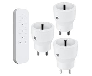 KYF Multiprise 3 prises, 2300W chacune, usage intérieur, télécommandée (avec télécommande)