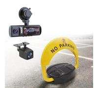 KYF Pack Dashcam 4K Triple Caméra + Bloque Parking Solaire | Bloque-Parking Solaire