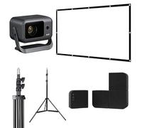 KYF Pack Vidéoprojecteur 4K, Android 14, Enceinte 20W, Écran 100 et trépied télescopique 210 cm