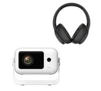 KYF Pack Vidéoprojecteur Android 14, 4K, 8000 Lumens + Casque ANC | Bluetooth 5.4 des deux côtés, Autofocus & Correction Auto 6D, Wi-Fi 6 bi-bande, 32h d'autonomie casque, Décodage 4K Ultra HD