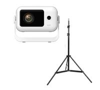 KYF Pack Vidéoprojecteur Android 14 4K Blanc + Trépied 210 cm | Autofocus & Correction 6D, Wi-Fi 6 & Bluetooth 5.4, Miracast & AirPlay, Image jusqu'à 120 pouces, Fixation universelle 1/4"