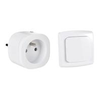 KYF Prise Connectée WiFi + RF 3680W, Type E, Compatible TUYA/Smart Life avec Interrupteur Sans Fil, Contrôle via Application et Télécommande, Blanc
