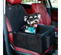 KYG Siège Auto pour Chien - Particulièrement Stable, Imperméable, Antidérapant et Résistant aux Griffes pour Petits Chiens - pour Siège Avant et Arrière (Noir)