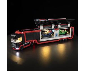 Kyglaring Éclairage LED compatible avec Lego City F1 Transporter 60445, accessoire d'éclairage LED pour le kit de modèle Lego Red Bull & Aston Martin Formule 1 Team 60445 (pas de modèle)