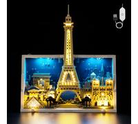 Kyglaring Kit d'Éclairage à LED Compatible avec Lego Architecture Paris, Ville de l’Amour 21064 Blocs de Construction, Version Tactile (Modèle de Bloc Non Inclus)