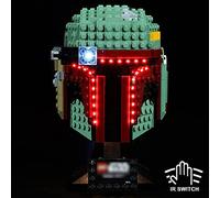 Kyglaring Kit d'éclairage LED 75277 Star Wars Boba Fett Helmet Display Building Set (le modèle n'est pas inclus) (version standard)