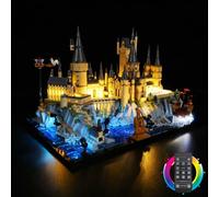 Kyglaring Kit d'éclairage LED Compatible avec Lego 76419 Harry Potter Château et terrains de Poudlard Modèle de Blocs de Construction, Non Incluso nel Modello (Version à Distance)