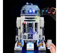 Kyglaring Kit d'éclairage LED Compatible avec Lego Droïde R2-D2 Set 75308 Blocs de Construction, avec Son Original du Film amélioré et Accessoires Lumineux pour Le modèle Lego 75308 (Pas de modèle)