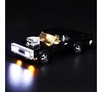 Kyglaring Kit d'éclairage LED compatible avec LEGO Fast & Furious 1970 Dodge charger R/t Racing 76912 Blocs de construction, Accessoires d'éclairage pour le modèle LEGO 76912 (Sans Modèle)