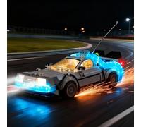 Kyglaring Kit d'éclairage LED compatible avec Lego Speed Champions La Machine à Remonter Le Temps de Retour vers Le Futur 77256 Blocs de construction (Pas de modèle)