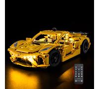 Kyglaring Kit d'éclairage LED Compatible avec Lego Technic Chevrolet Corvette Stingray 42205 Blocs de Construction, Accessoires d'éclairage télécommandés pour Le modèle Lego 42205 (sans Modèle)