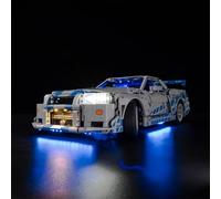 Kyglaring Kit d'éclairage LED Compatible avec Lego Technic Voiture Nissan Skyline GT-R (R34) 42210 Blocs de Construction, Accessoires d'éclairage pour Le modèle Lego 42210 (sans Modèle)