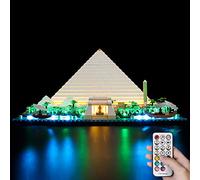 Kyglaring Kit d'éclairage LED conçu pour Lego Grande Pyramide de Gizeh 21058 (sans modèle) Architecture Landmark Collection Model Building Set - Sans ensemble Lego (version RC)