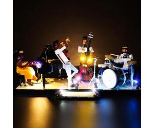 Kyglaring Kit d'éclairage LED pour Lego 21334 Ideas Jazz Quartet Kit de construction (sans modèle), compatible avec Ideas Lego 21334 - Sans kit de construction (version à distance)