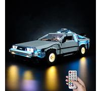 Kyglaring Kit d'éclairage LED pour Lego Creator Expert Retour vers le Futur Machine à remonter le temps 10300 - Sans kit Lego (version RC standard)