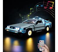 Kyglaring Kit d'éclairage LED pour Lego Creator Expert Retour vers le Futur Machine à remonter le temps 10300 - Sans kit Lego (version standard RC Sound Version)