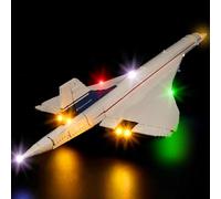 Kyglaring Kit d'éclairage LED (sans modèle) - Compatible avec Lego-10318 Icons Airbus Concorde Jeu de maquettes Building Blocks - LEDs Uniquement, Pas de Briques(Version Classique)