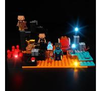 Kyglaring Kit d'éclairage LED (sans modèle) - Compatible avec Lego-21185 Minecraft The Nether Bastion Jeu de maquettes Building Blocks - LEDs Uniquement, Pas de Briques(Version Classique)