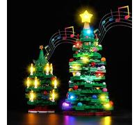 Kyglaring Kit d'éclairage LED (sans modèle) - Compatible avec Lego-40573 Christmas Trees Building Blocks Model Set - LEDs Uniquement, Pas de Briques(Version sonore)