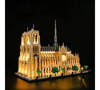 Kyglaring LED Light Kit for Lego Architecture Notre-Dame de Paris Set, Lighting Kit Compatible with 21061 Building Model Set, NO Lego Brick Set (Classic Version)
