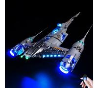 Kyglaring Lumière Compatible avec Lego 75442 N-1 Starfighter Set de Construction, Ensemble d'éclairage LED pour Modèle de Vaisseau Spatial Argenté, Version Tactile (Modèles non inclus)