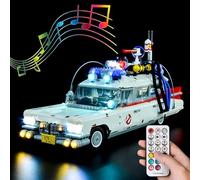 Kyglaring RC& Kit d'éclairage LED musical pour Lego Icons Ghostbusters Ecto-1 - Le kit d'éclairage conçu pour Lego 10274 - Idées Light Cadeaux - Plusieurs versions (RC Sound Version)